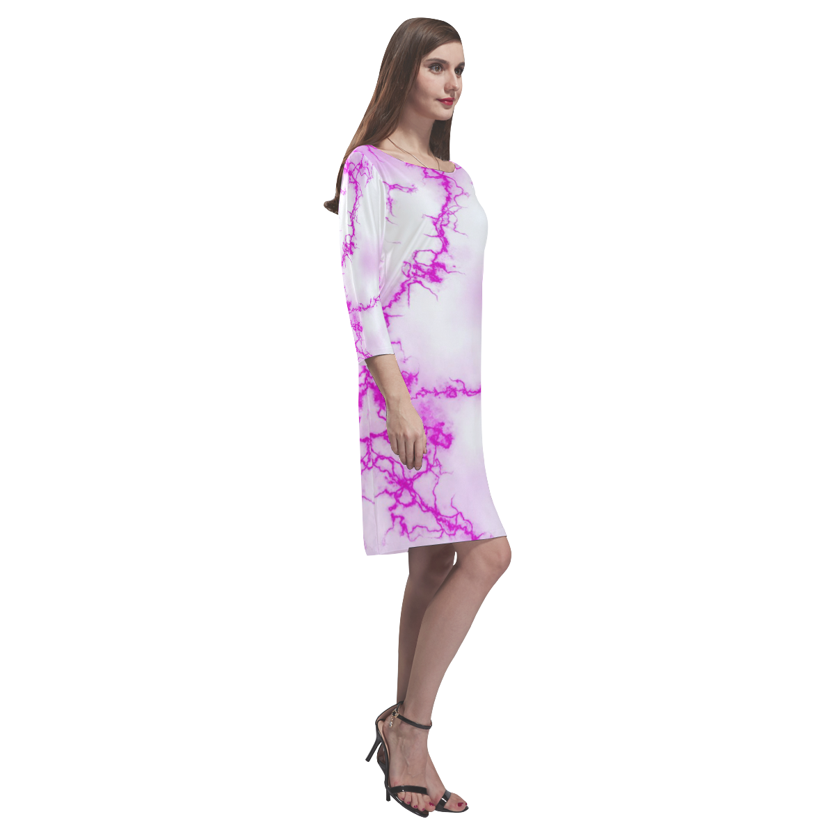 Fabulous marble surface 2A by FeelGood Rhea Loose Round Neck Dress(Model D22)