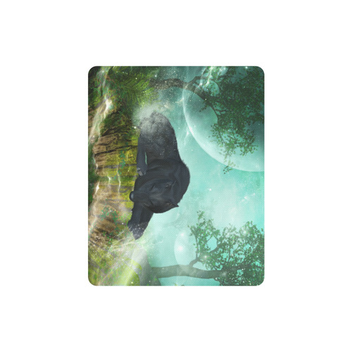 Sleeping wolf in the night Rectangle Mousepad