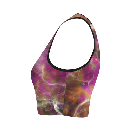 Fabulous marble surface C by FeelGood Women's Crop Top (Model T42)