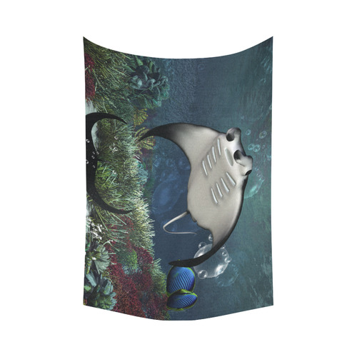 Awesme manta Cotton Linen Wall Tapestry 90"x 60"