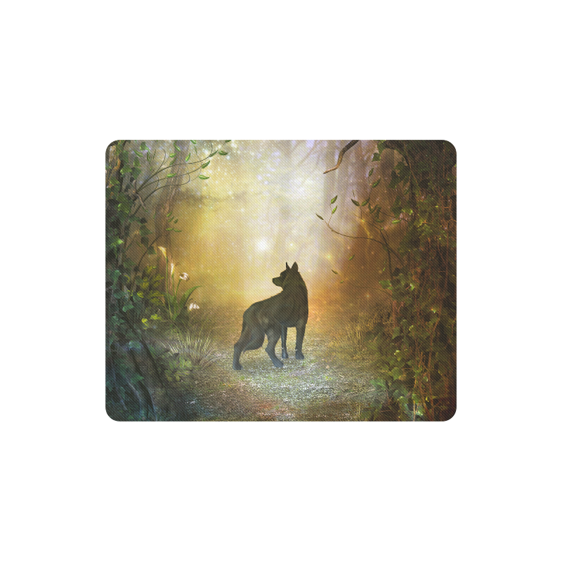 Teh lonely wolf Rectangle Mousepad