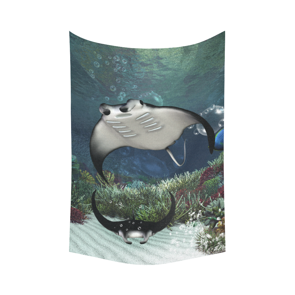 Awesme manta Cotton Linen Wall Tapestry 60"x 90"