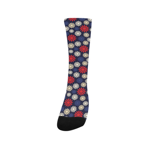 Red Symbolic Camomiles Floral Trouser Socks