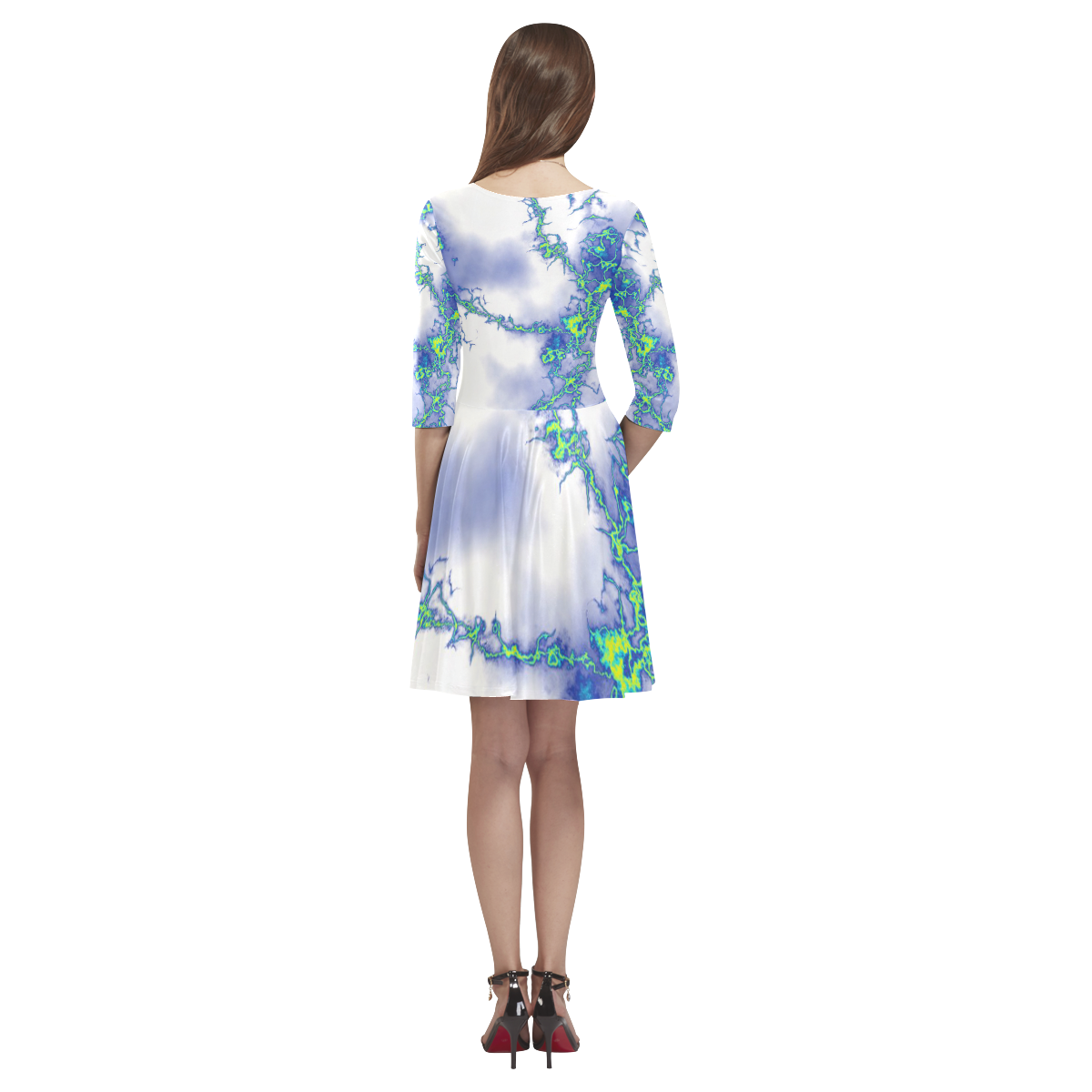 Fabulous marble surface 2C by FeelGood Tethys Half-Sleeve Skater Dress(Model D20)