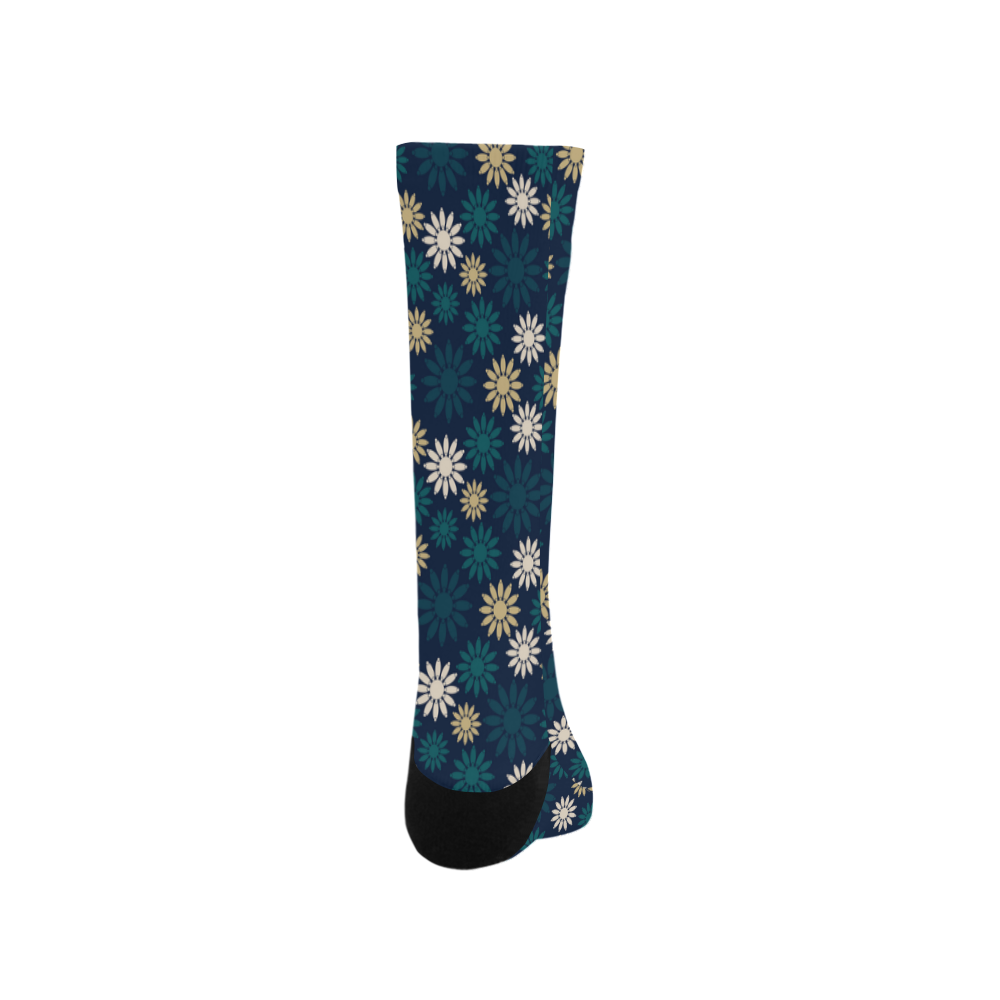 Blue Symbolic Camomiles Floral Trouser Socks