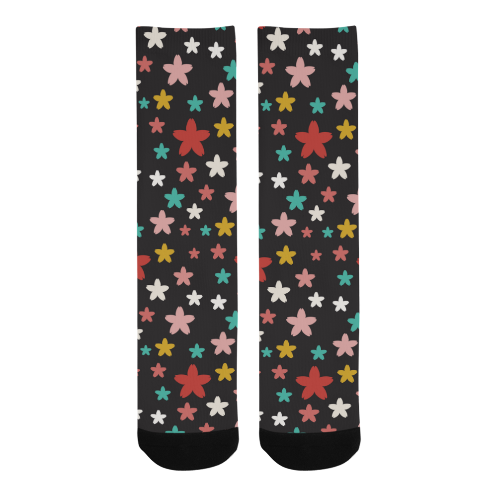 Symmetric Star Flowers Trouser Socks