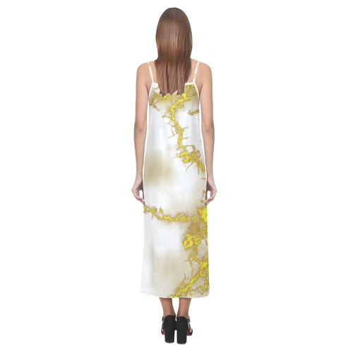 Fabulous marble surface 2B by FeelGood V-Neck Open Fork Long Dress(Model D18)