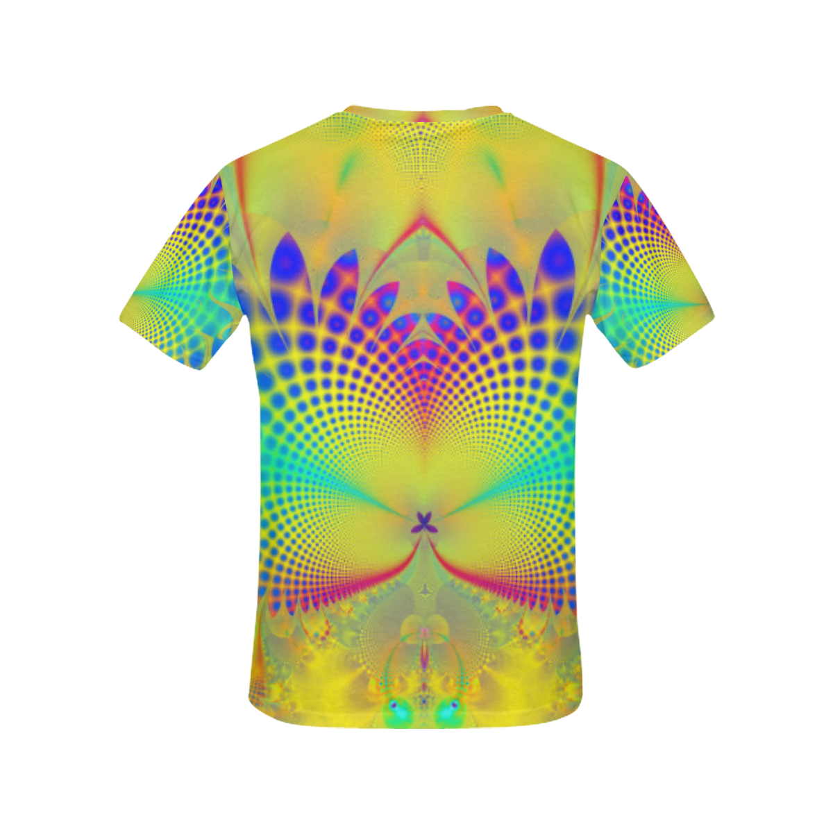 Summers Tropical Awakening Fractal Abstract All Over Print T-Shirt for Women (USA Size) (Model T40)