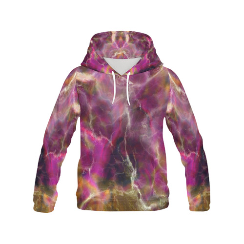 Fabulous marble surface C by FeelGood All Over Print Hoodie for Women (USA Size) (Model H13)