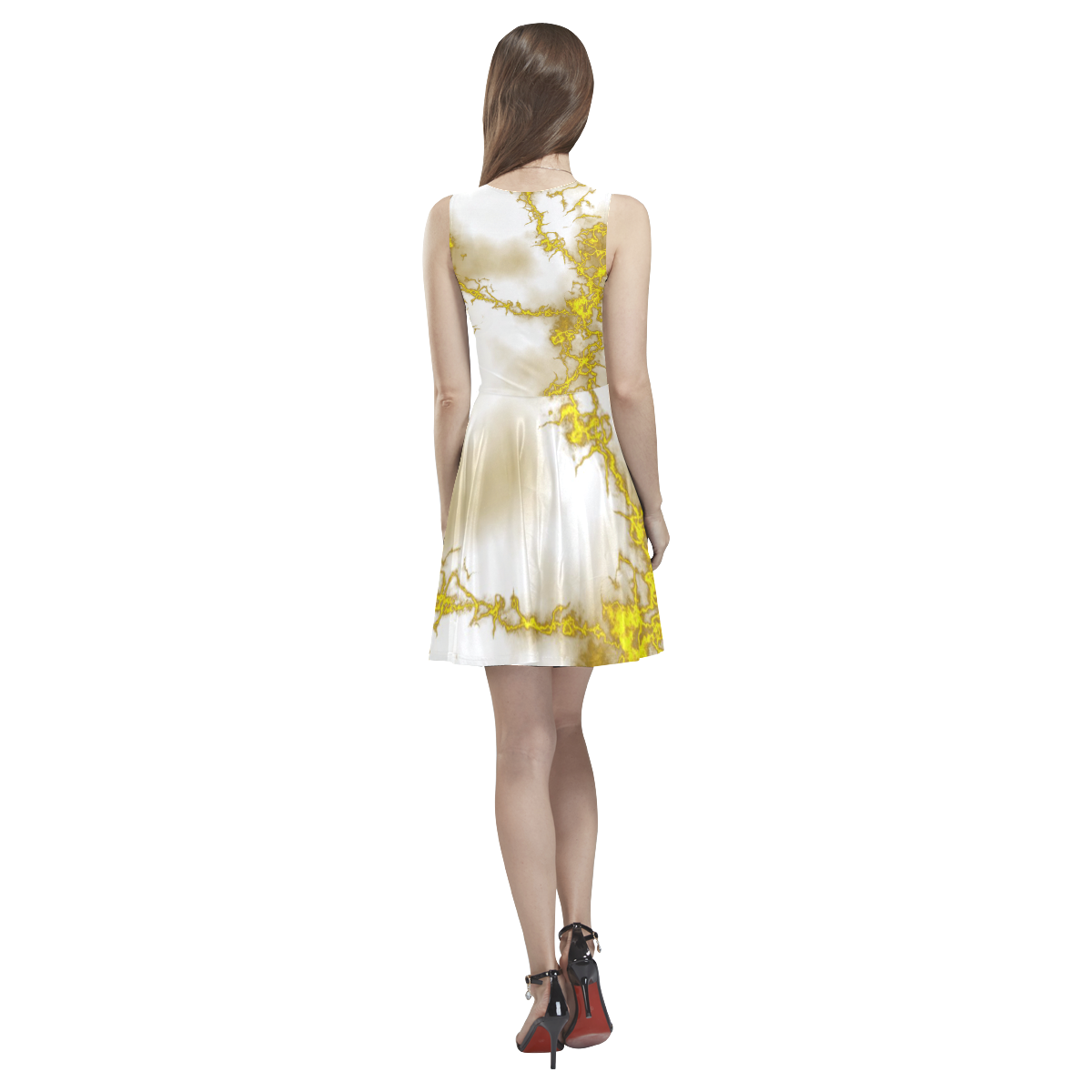 Fabulous marble surface 2B by FeelGood Thea Sleeveless Skater Dress(Model D19)