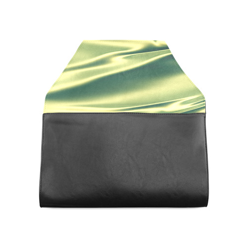 Green satin 3D texture Clutch Bag (Model 1630)