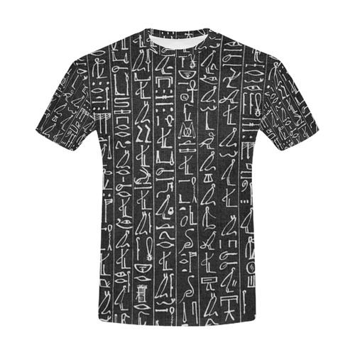 Egyptian Hieroglyphics Goth All Over Print T-Shirt for Men (USA Size) (Model T40)