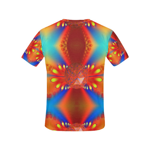Hot Summer Night Sunset at the Beach Fractal All Over Print T-Shirt for Women (USA Size) (Model T40)