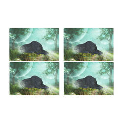 Sleeping wolf in the night Placemat 12’’ x 18’’ (Set of 4)