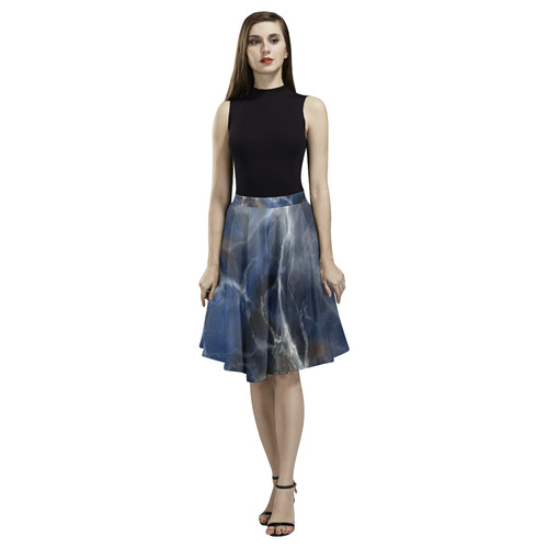 Fabulous marble surface A by FeelGood Melete Pleated Midi Skirt (Model D15)
