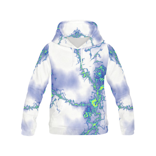 Fabulous marble surface 2C by FeelGood All Over Print Hoodie for Women (USA Size) (Model H13)