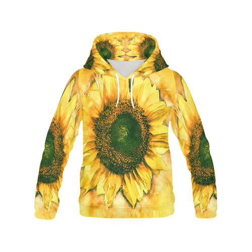 Painting Sunflower - Life is in full bloom All Over Print Hoodie for Men (USA Size) (Model H13)