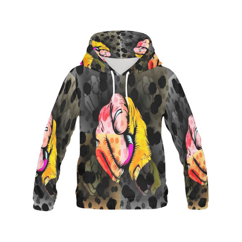 Wanted by Popart Lover All Over Print Hoodie for Men (USA Size) (Model H13)
