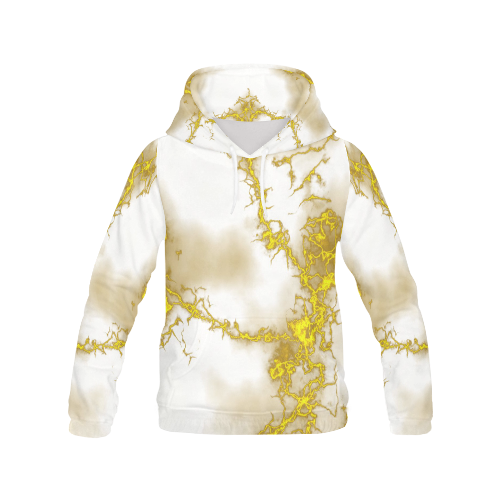 Fabulous marble surface 2B by FeelGood All Over Print Hoodie for Women (USA Size) (Model H13)
