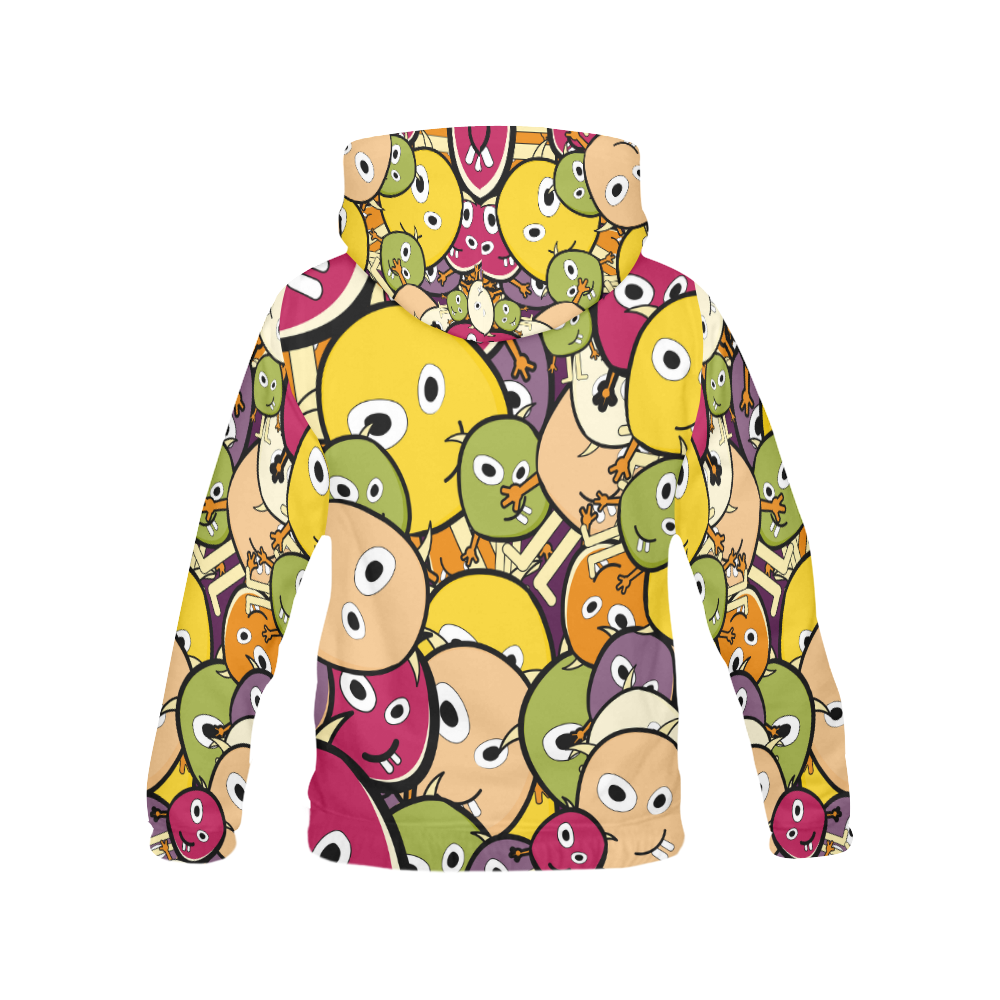monster colorful doodle All Over Print Hoodie for Women (USA Size) (Model H13)