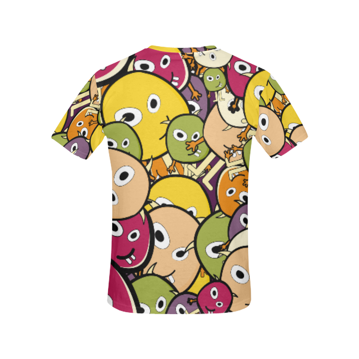 monster colorful doodle All Over Print T-Shirt for Women (USA Size) (Model T40)