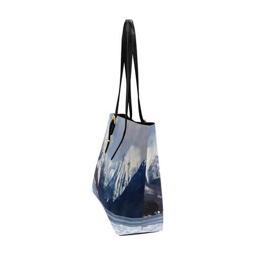 Icy Mountain Landscape Euramerican Tote Bag/Large (Model 1656)