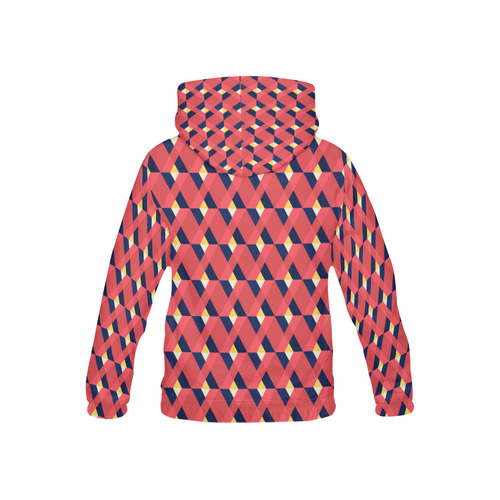 red triangle tile ceramic All Over Print Hoodie for Kid (USA Size) (Model H13)