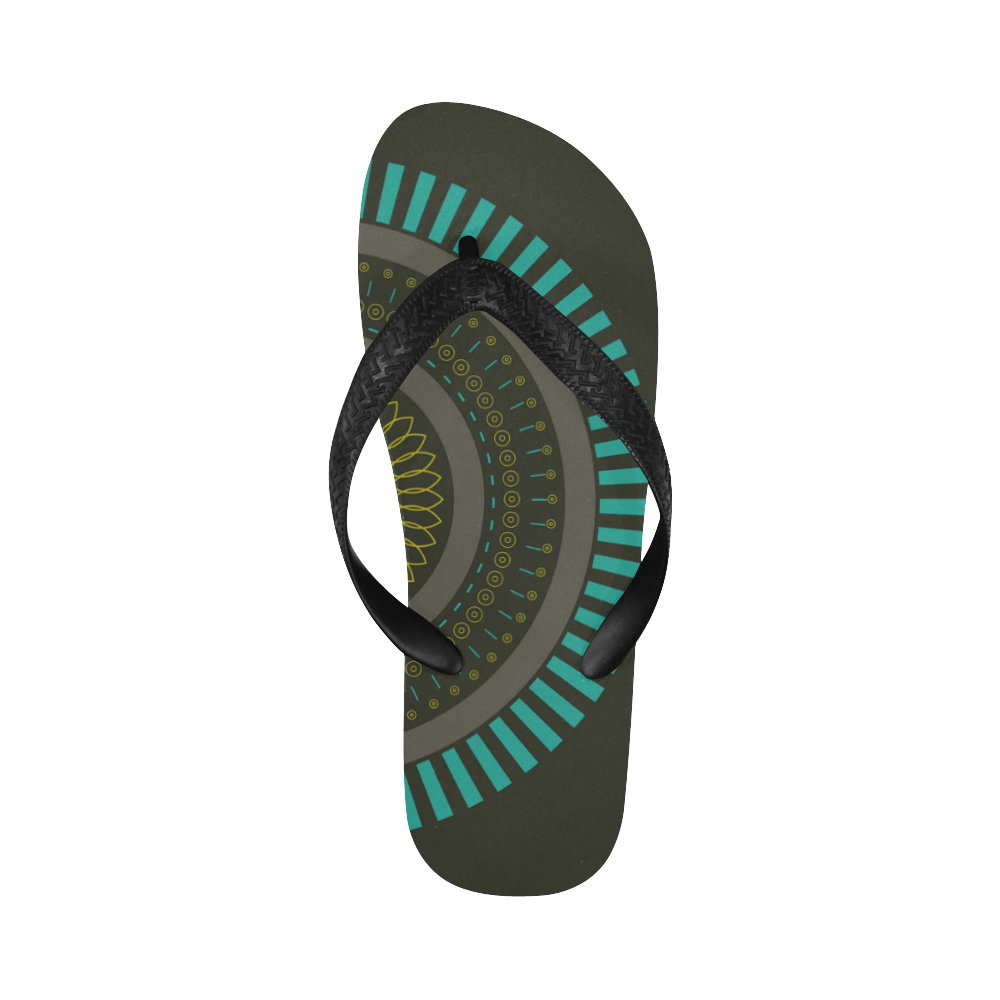 circle zen mandalas Flip Flops for Men/Women (Model 040)