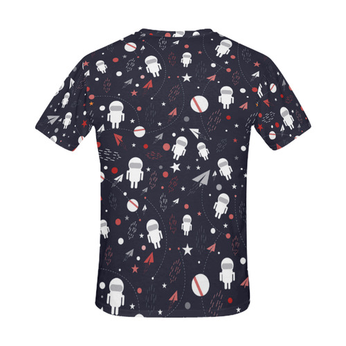 Astronaut Doodle All Over Print T-Shirt for Men (USA Size) (Model T40)