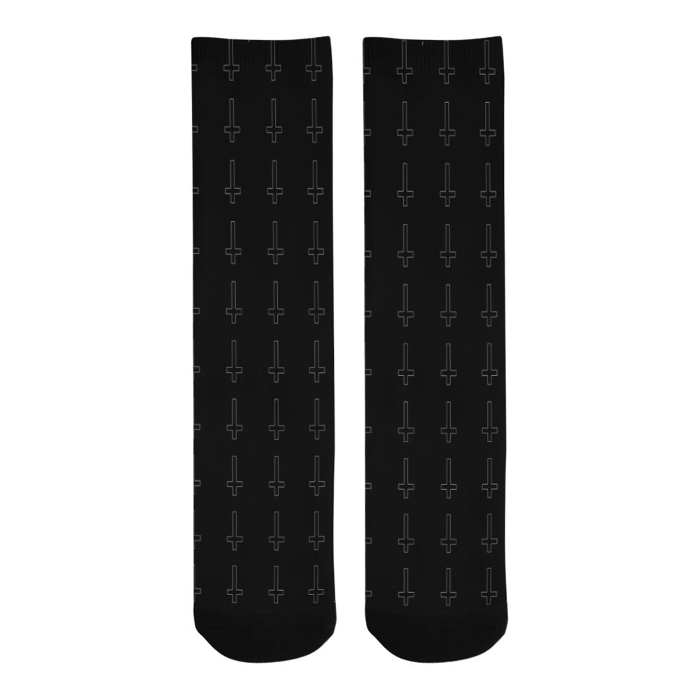 Illusion Crosses Goth Art Trouser Socks