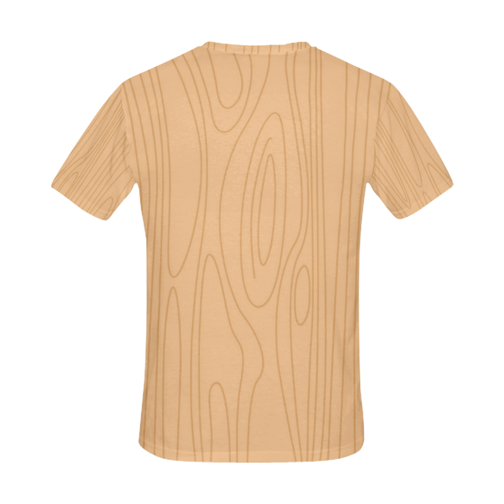 DESIGNERS WOOD ALL OVER PRINT TSHIRT BROWN All Over Print T-Shirt for Men (USA Size) (Model T40)