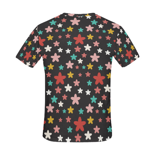 Symmetric Star Flowers All Over Print T-Shirt for Men (USA Size) (Model T40)