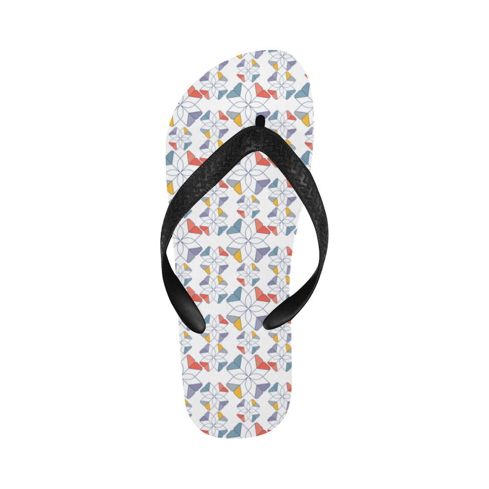 floral geometric seamless oriental Flip Flops for Men/Women (Model 040)