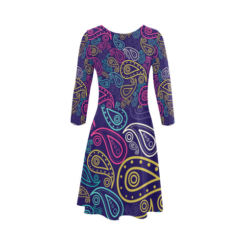 paisley 3/4 Sleeve Sundress (D23)