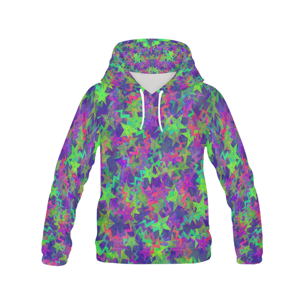 Purple Shooting Stars All Over Print Hoodie for Men (USA Size) (Model H13)