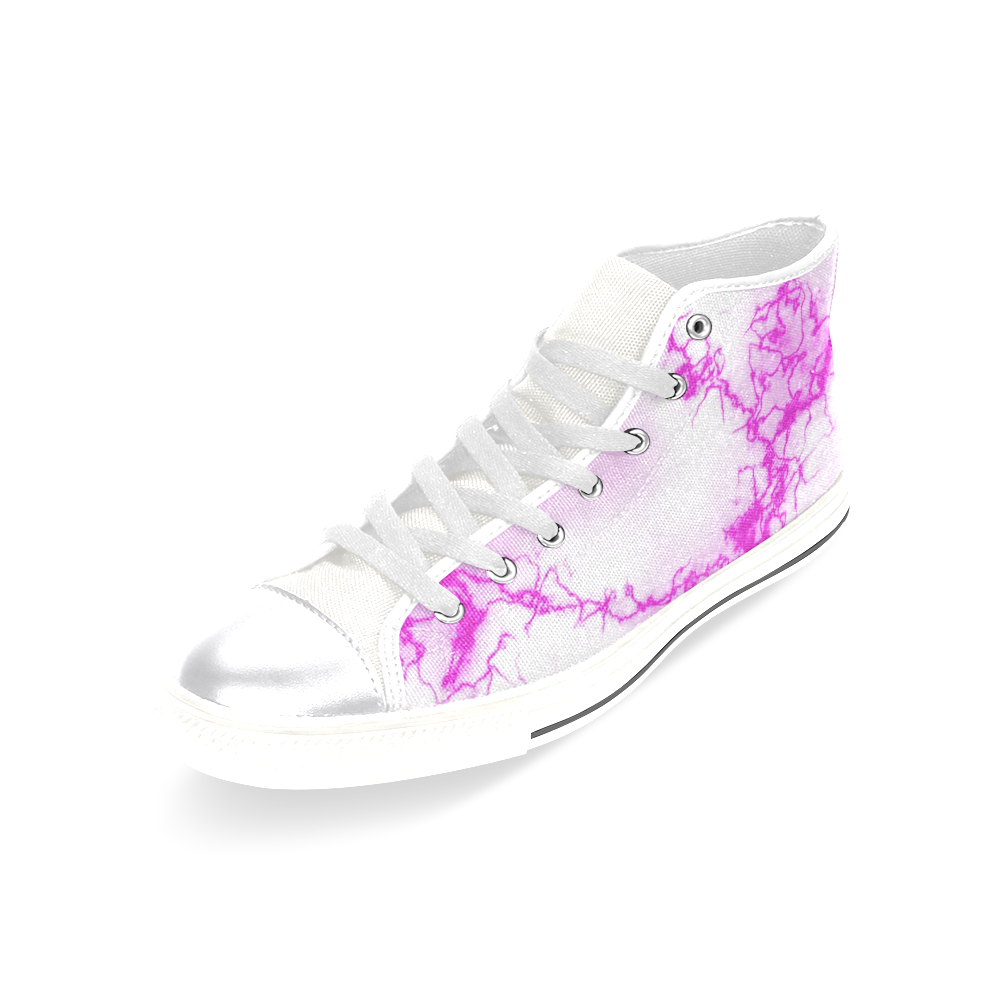 Fabulous marble surface 2A by FeelGood Women's Classic High Top Canvas Shoes (Model 017)