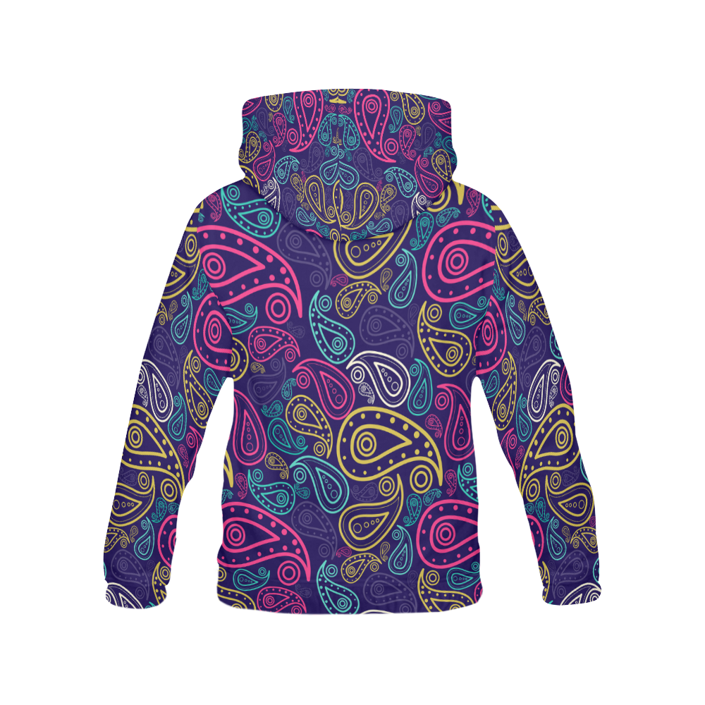 paisley All Over Print Hoodie for Women (USA Size) (Model H13)