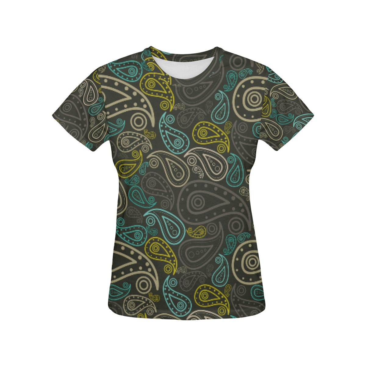 paisley art All Over Print T-Shirt for Women (USA Size) (Model T40)