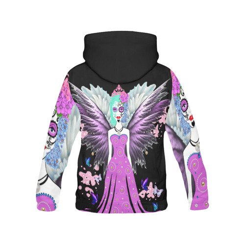 Fairy Sugarskull Queen Victoria All Over Print Hoodie for Women (USA Size) (Model H13)