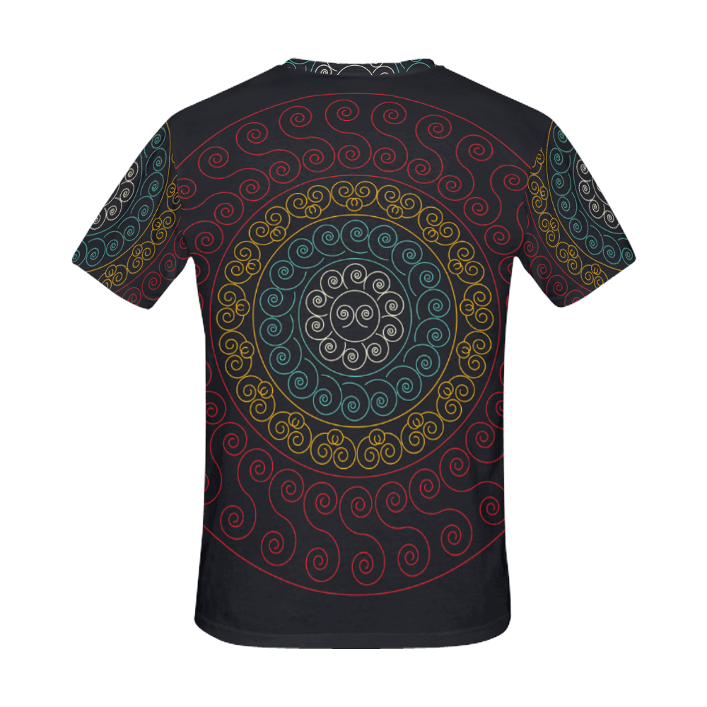 simply circular design mandala All Over Print T-Shirt for Men (USA Size) (Model T40)