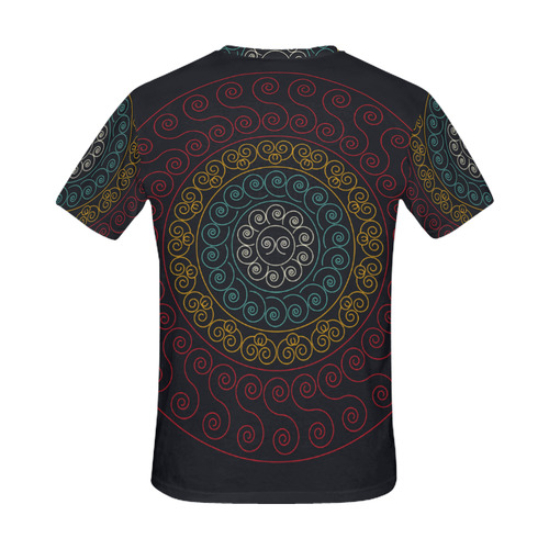 simply circular design mandala All Over Print T-Shirt for Men (USA Size) (Model T40)