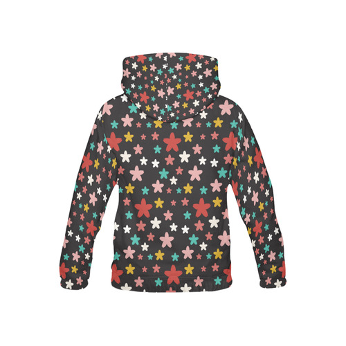Symmetric Star Flowers All Over Print Hoodie for Kid (USA Size) (Model H13)