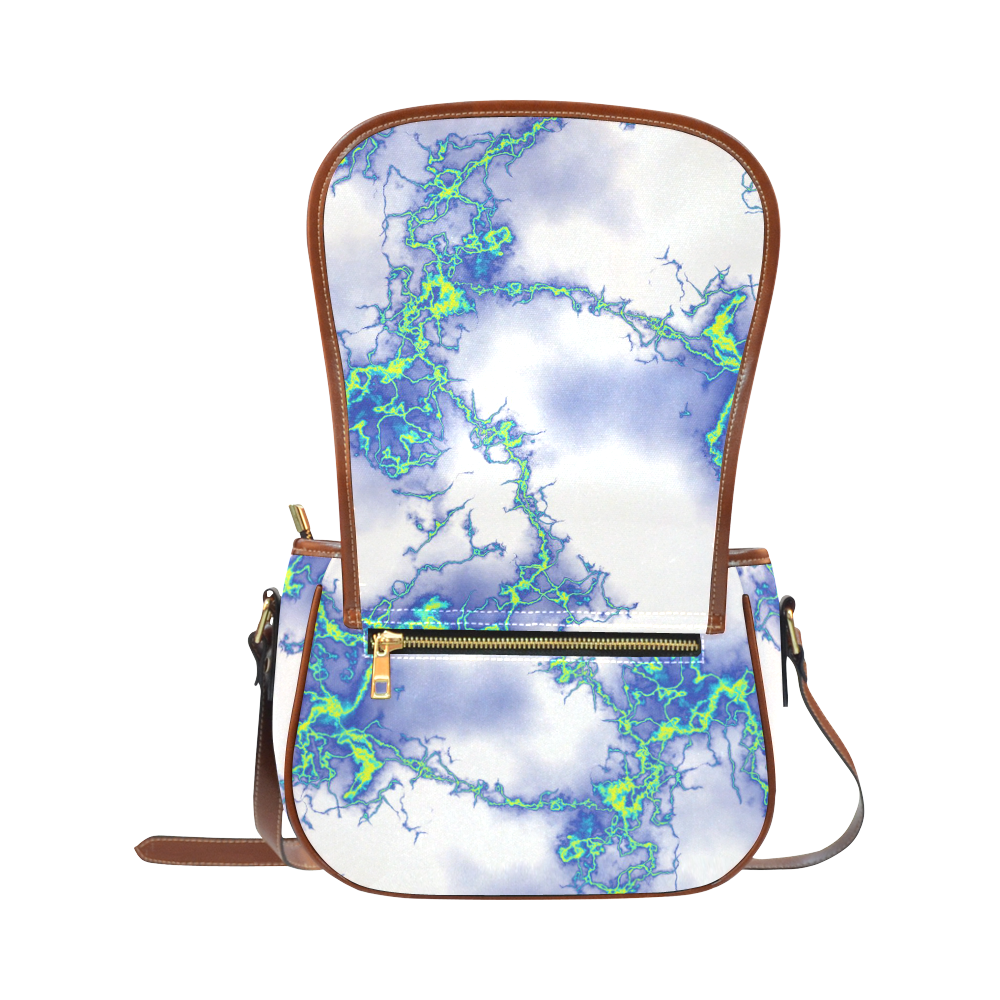 Fabulous marble surface 2C by FeelGood Saddle Bag/Small (Model 1649) Full Customization