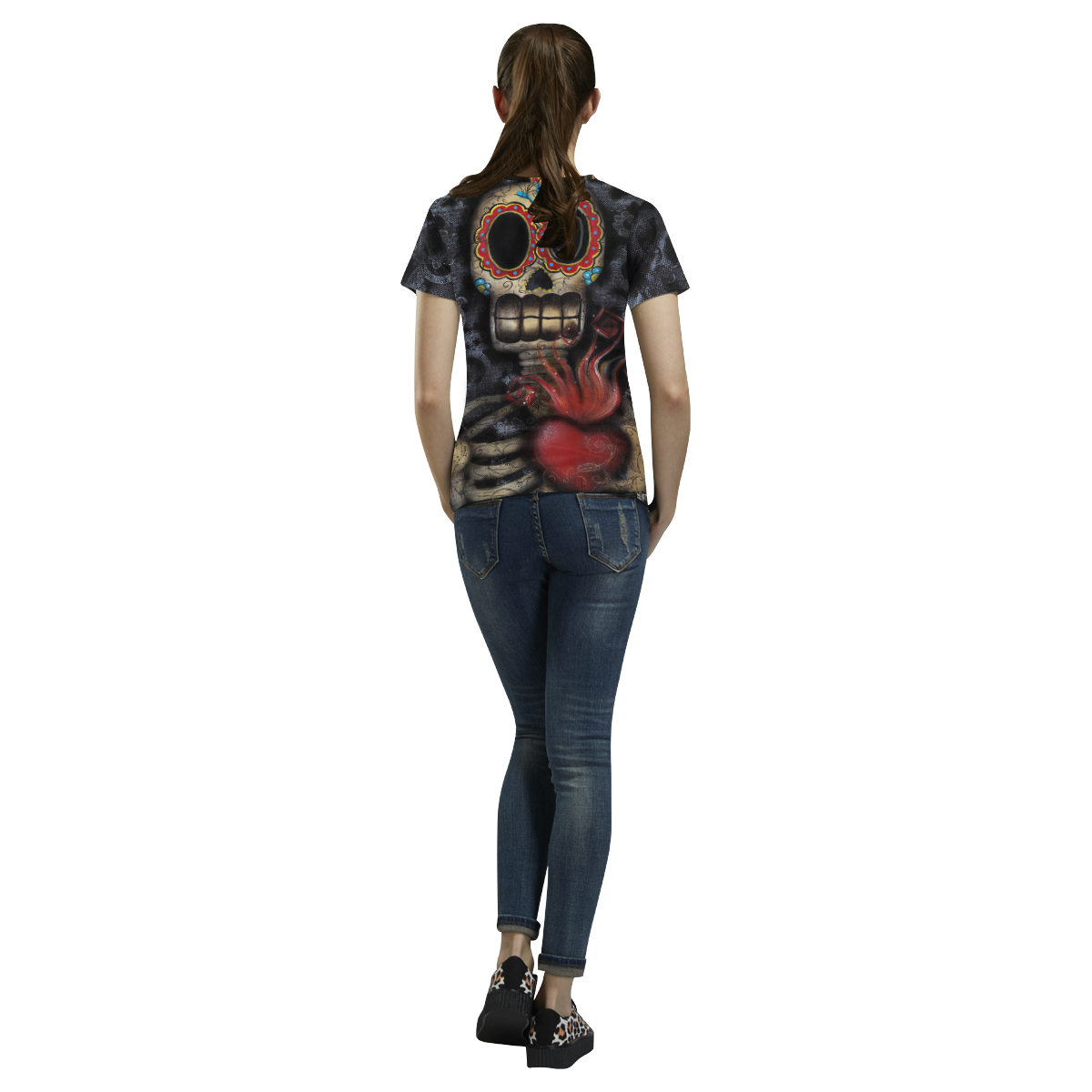 Sacred Heart All Over Print T-Shirt for Women (USA Size) (Model T40)