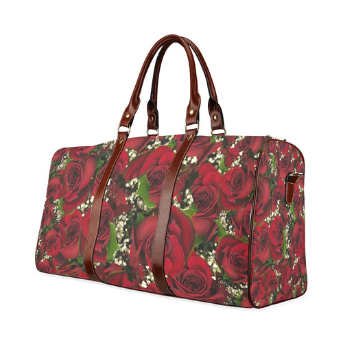 Red Poinsettia Waterproof Travel Bag/Small (Model 1639) main image 1