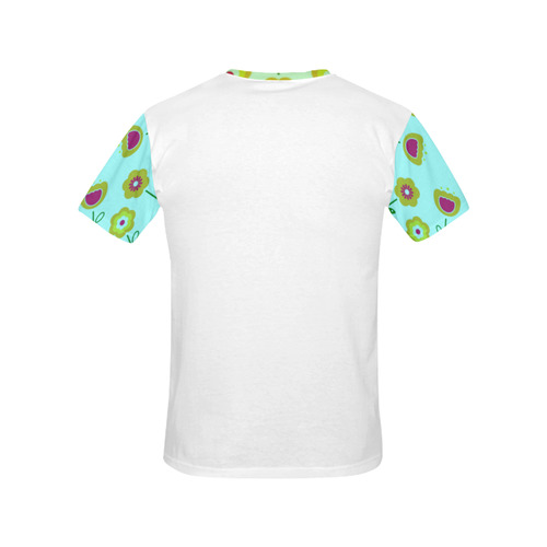 Designers all over print t-shirt with Floral mandala All Over Print T-Shirt for Women (USA Size) (Model T40)