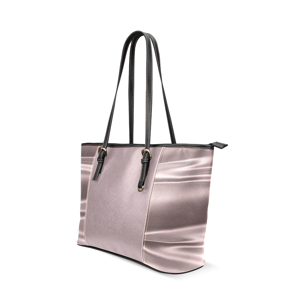Lilac satin 3D texture Lilac Center Version Leather Tote Bag/Small (Model 1640)