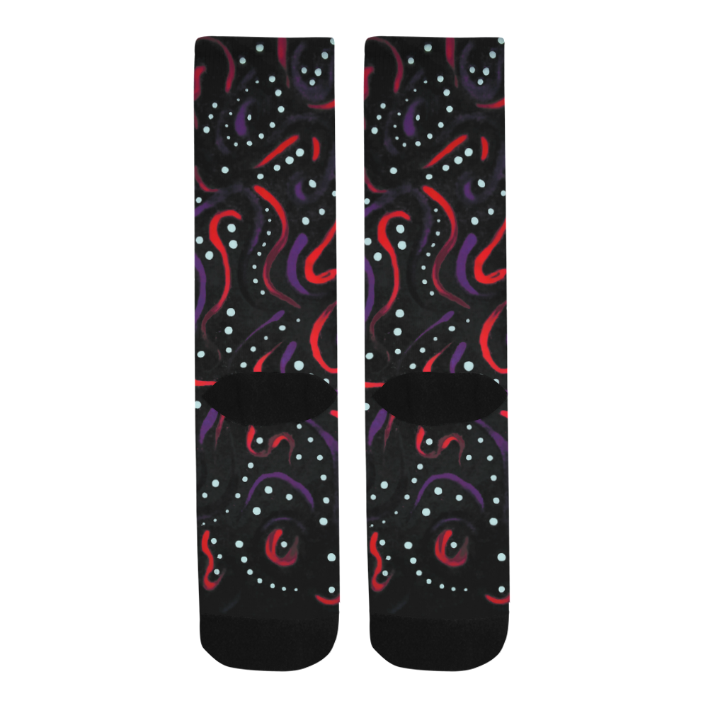Gothic Mehndi  abstract art Trouser Socks