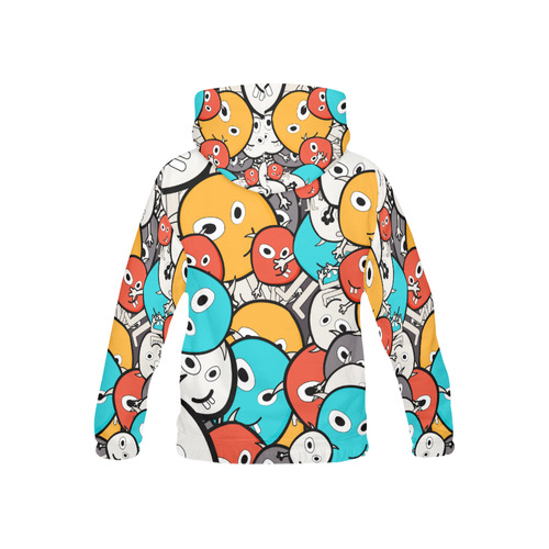 multicolor doodle monsters All Over Print Hoodie for Kid (USA Size) (Model H13)