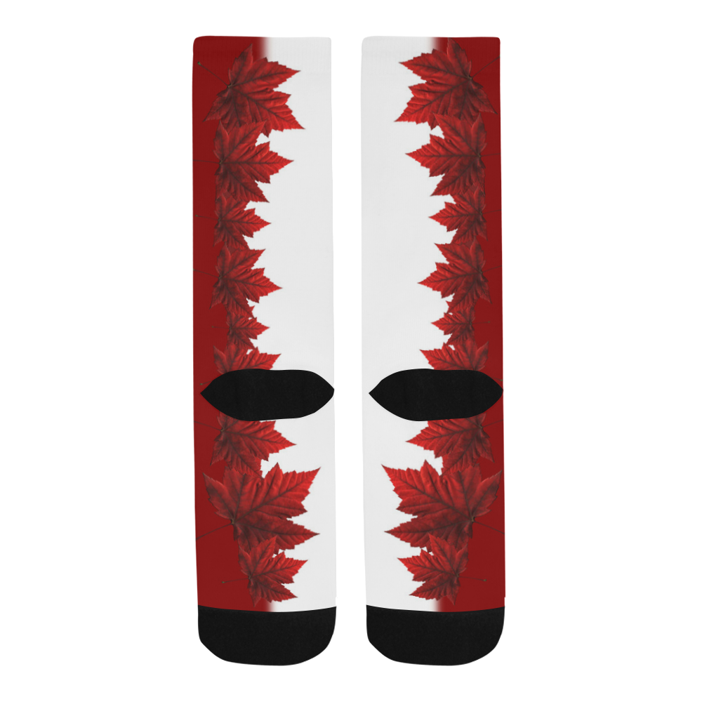 Red Maple Leaf Canada Socks Trouser Socks